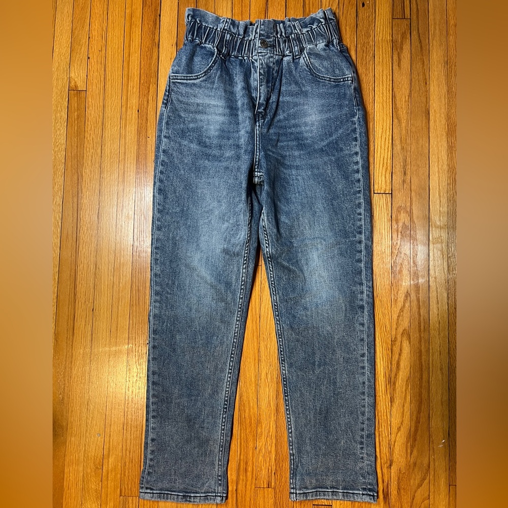 Paper-bag Light Denim Jean